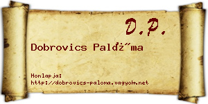 Dobrovics Palóma névjegykártya